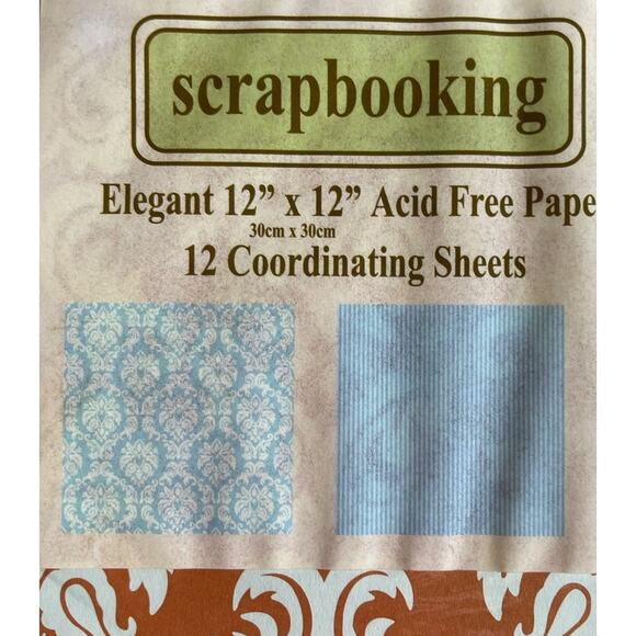 Scrapbook Paper 12” X 12” Assorted Coordinating Sheets Lot Of 12 Card Making NEW - Picture 2 of 8